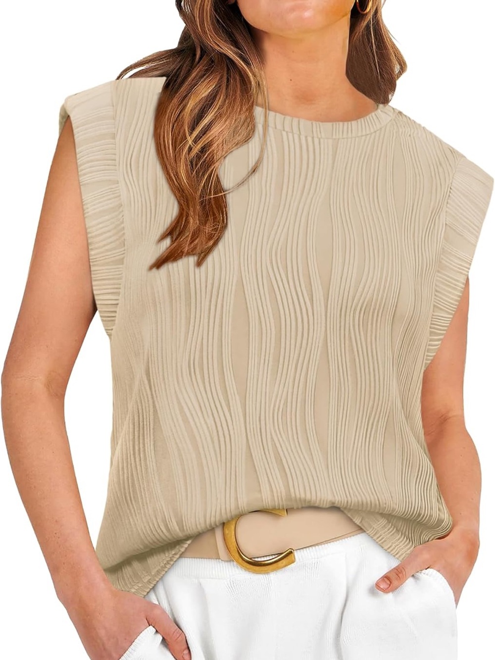 Textured Sleeveless Top